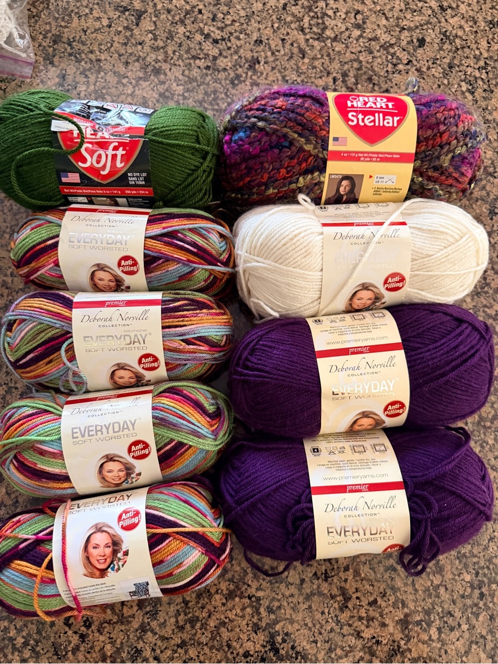 Yarn Bundle Mixed - Deborah Norville Everyday & Red Heart, Learn To Knit Book